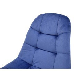 PACK DE 4 Uds de Silla LORENA, madera, tapizada velvet azul