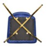 PACK DE 6 Uds de Silla GILDA, metal, dorado, tejido velvet azul