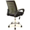 Sillón de oficina SUNSET, negro, gas, basculante, malla verde pistacho, tejido negro